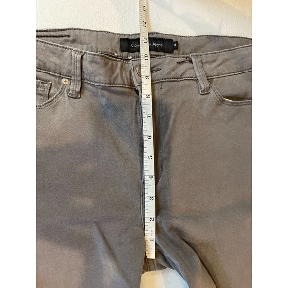 Calvin Klein Womens Jeans Skinny Leg Mid Rise Five Design Pockets Gray Size 12 - Picture 4 of 11